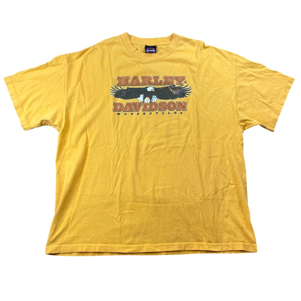 Vintage Harley Davidson Mens 2XL Longhorn Texas Eagle Skull Dealer T Shirt